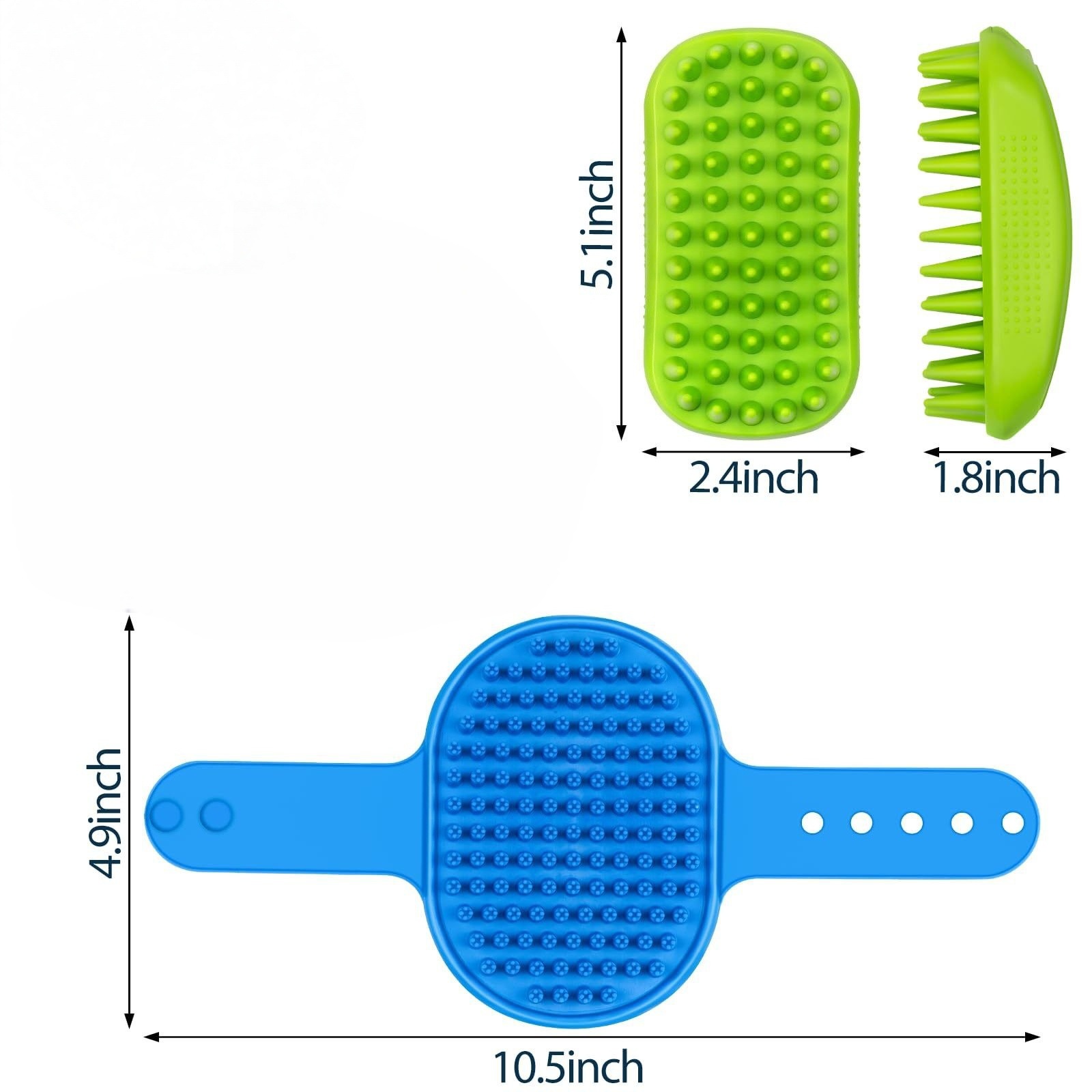 3 piezas cepillo de baño para perros cepillo de champú para perros cepillo de ducha de limpieza adecuado para perros de pelo corto para masaje de depilación