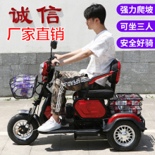 新款家用小型電動三輪車老年人電瓶車殘疾人老人代步車接送孩子