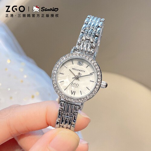 ZGO Zhenggang co-branded Sanrio hellokitty watch women's niche ladies light luxury watch waterproof quartz watch