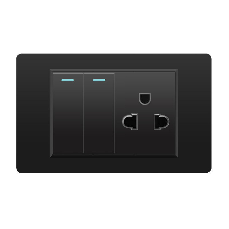 外国貿易スイッチソケット黒 PC パネル壁東南アジアタイ 6 穴台湾ソケット 20Wtype-c|undefined