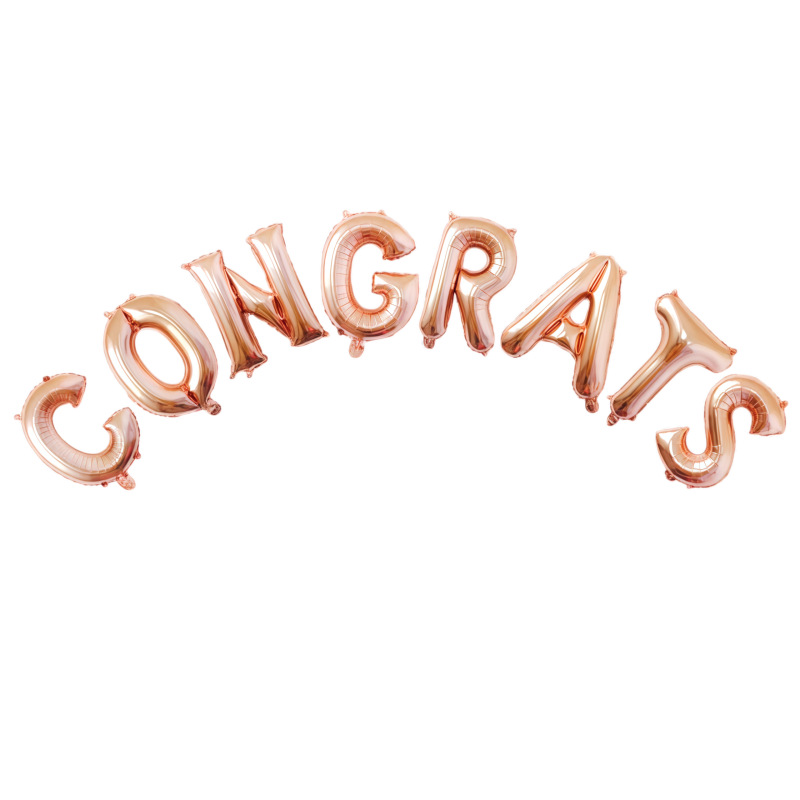 2026 transfronterizo fiesta de graduación decoración cartas de felicitación graduación congratulaciones prom globo de película de aluminio image 8