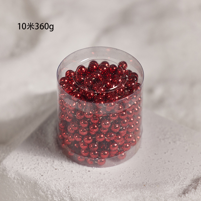 Cadena de cuentas rojas de 8 mm 10 metros