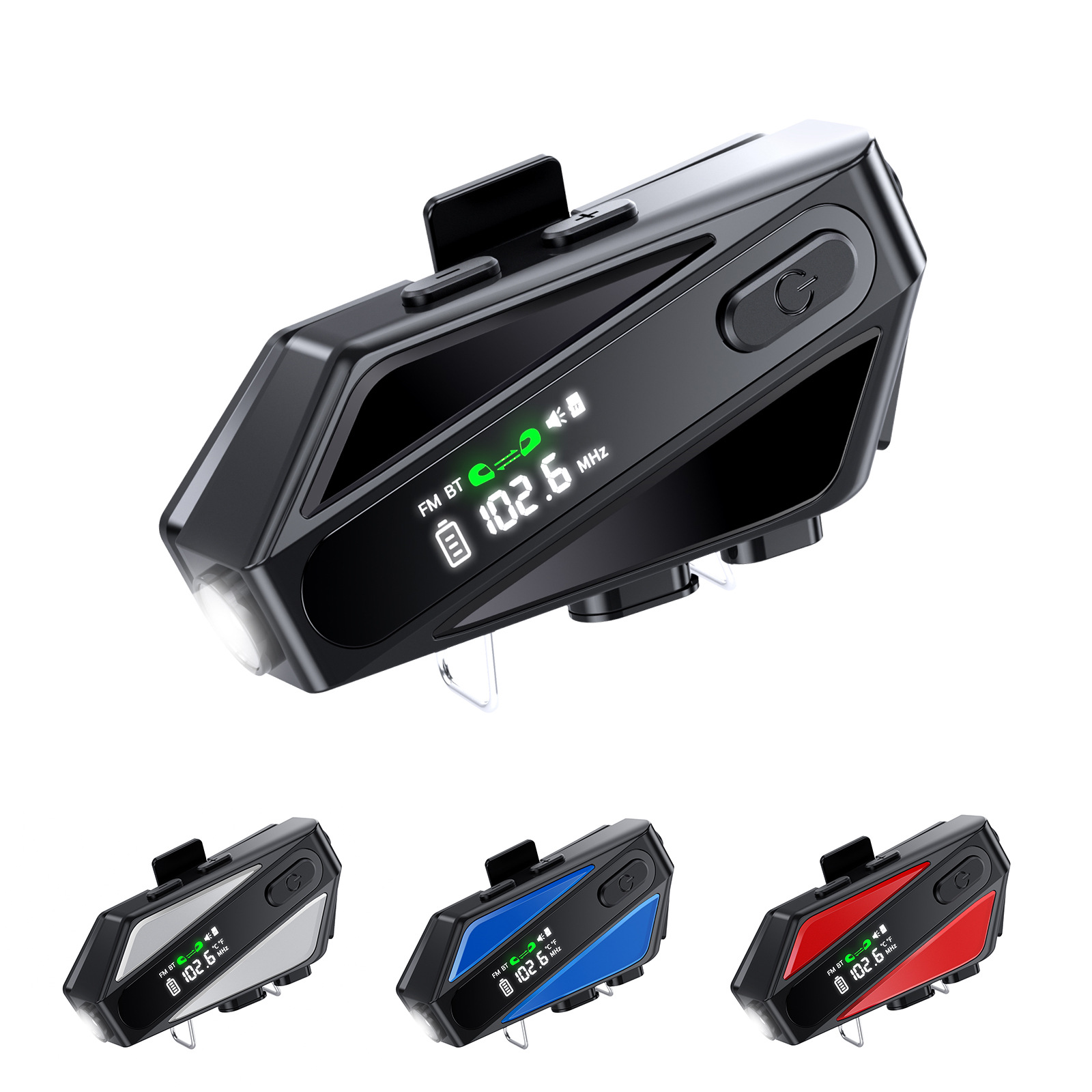 Bluetooth Headset Factory Wholesale Helmet Bluetooth Headset Motorcycle Intercom Waterproof Noise Reduction Cycling Headset Private Model