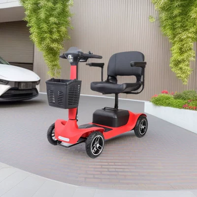 Elderly Mobility Scooter, Four-Wheel Electric Vehicle, Foldable, Long-Range, Smart, Portable, New Model, Safe Power-Assisted Vehicle for Disabled People (Qatlanan elektrik velosipedlər)