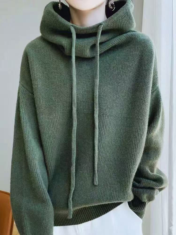 Damenbekleidung Damen Oversize Rollkragenpullover – Grobstrickpullover mit Zopfmuster – Gemütliche Winter-Loungewear (S-XL)_voghion.com