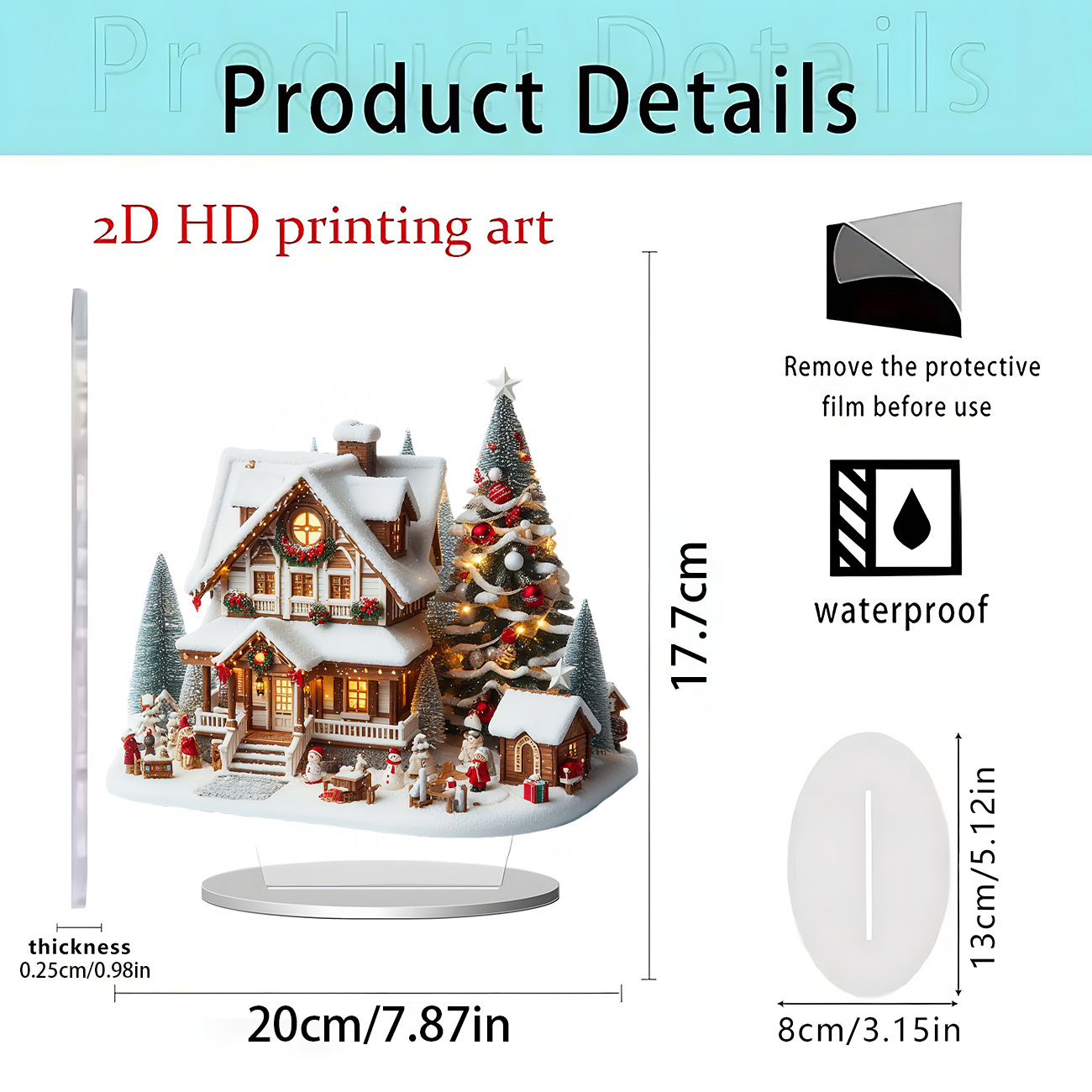Nuevos productos transfronterizos Santa Claus y unicornio 2D acrílico decoraciones para el hogar decoraciones de escritorio de vacaciones