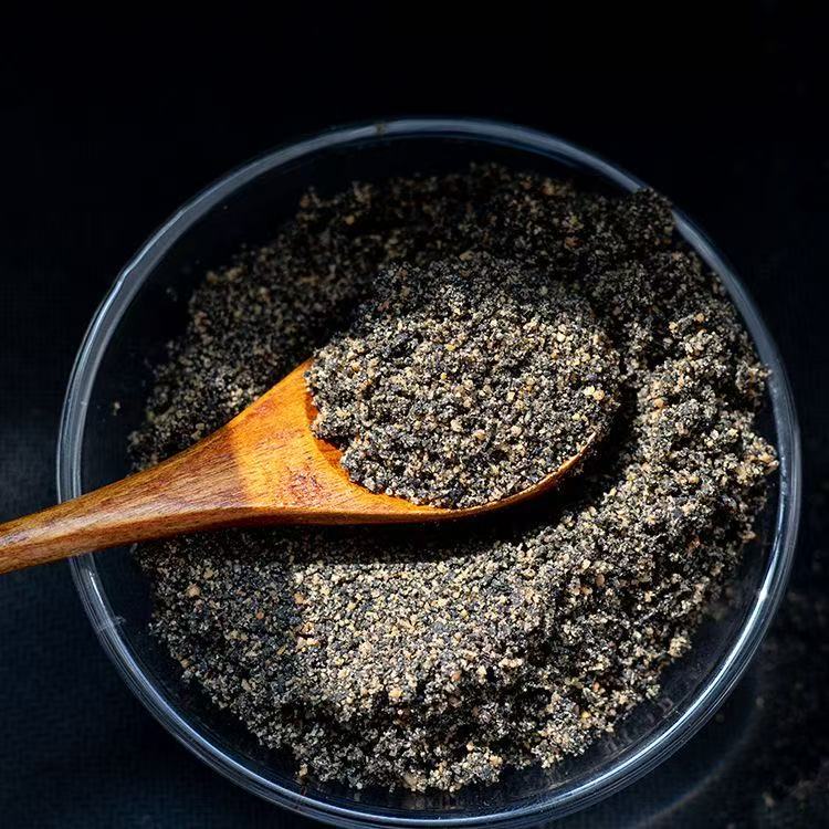 Freshly Milled Roasted Black Sesame Powder Hei Zhi Ma 500g Pure Ground Sesame for Drinks Baking and Congee specifications