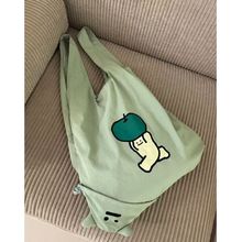 2025新款可爱便携单肩手提拎轻薄购物布包袋折叠收纳图片包包