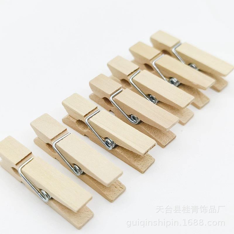 Источник производитель деревянный маленький зажим diy ручной работы фото зажим карточка цветного бревенчатого зажима