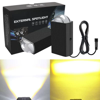 Yüksək Parlaqlıqlı Avtomobil LED Ön Duman Lampası Ağ Sarı İki Rəngli Motosiklet Gündüz İşığı