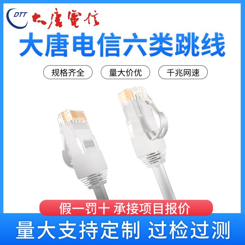 Tangda Telecom Category 6 Ethernet Cable Finished Patch Cord Cat6 Gigabit High-Speed Computer Rj45 Interface Broadband Twisted Pair Cable
