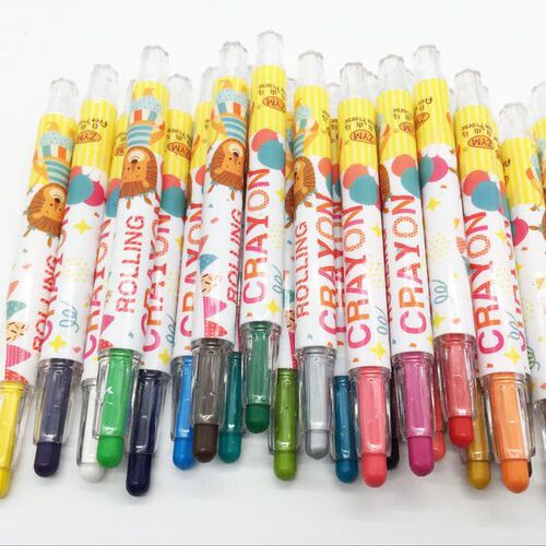 Wholesale 24 color rotating crayons set kindergarten color crayons 12 colors children's oil pastels 18 colors safe