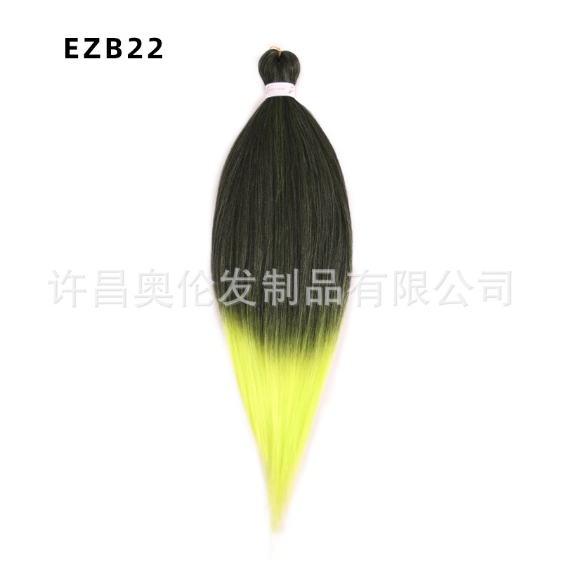 EZ peluca floja suave de fibra química africana 26 pulgadas 90 gramos de PVC bicolor ignífugo seda de baja temperatura gran trenza