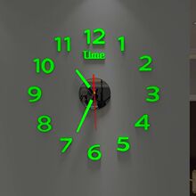 创意夜光挂钟diy客厅钟表家用免打孔壁钟表现代简约静音时钟贴墙