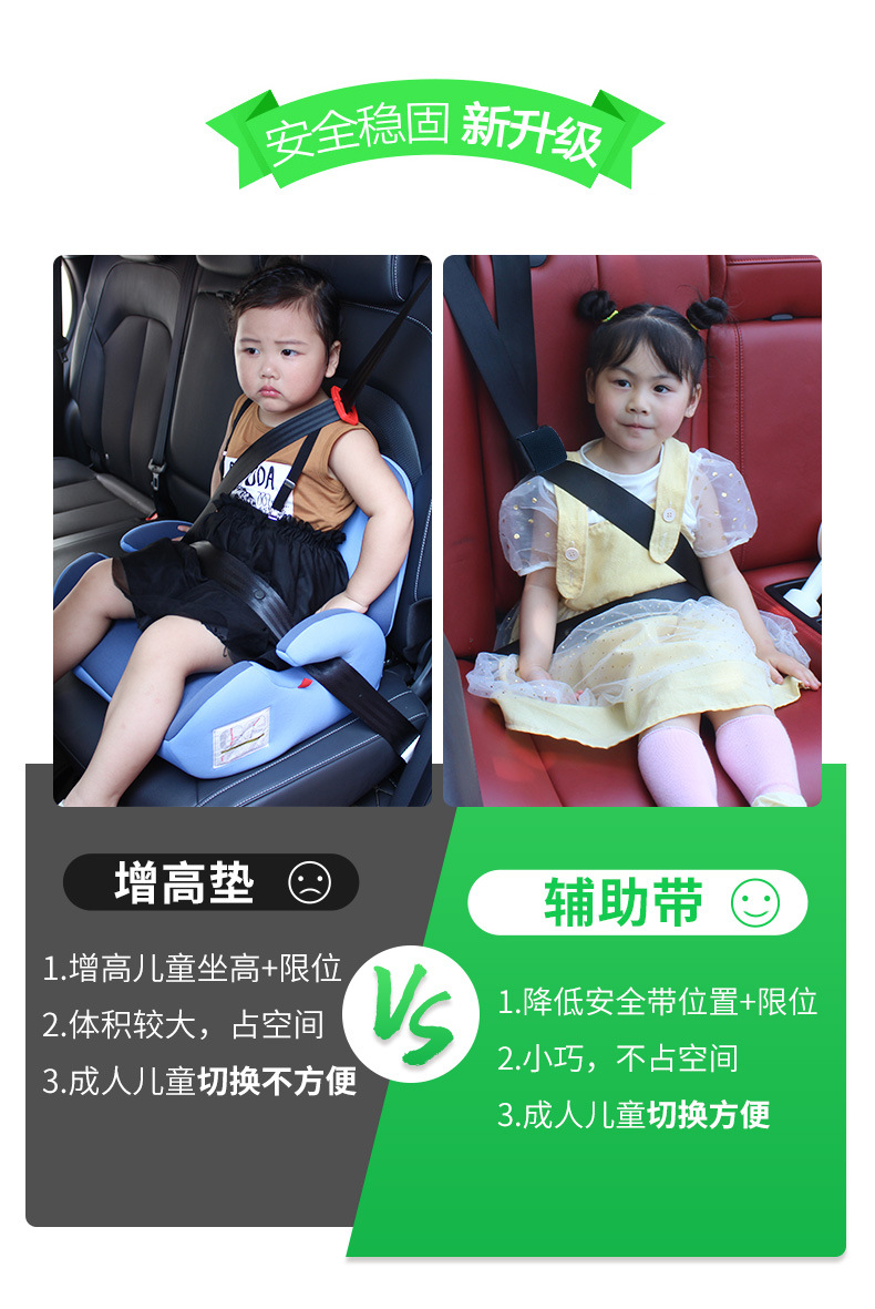 Car Baby Child Safety Belt Adjuster and Fixator, Anti-Strangle Limiter, Portable Car Safety Seat