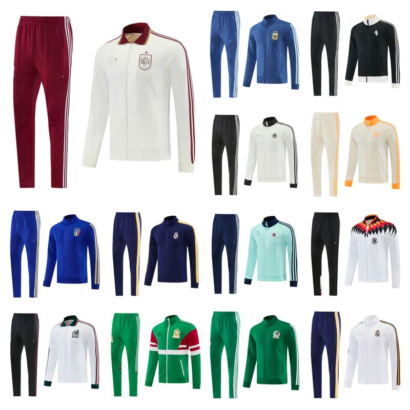 Football jacket set Spain Real Madrid Chelsea Tottenham Arsenal Barcelona Paris Argentina available for individual sale