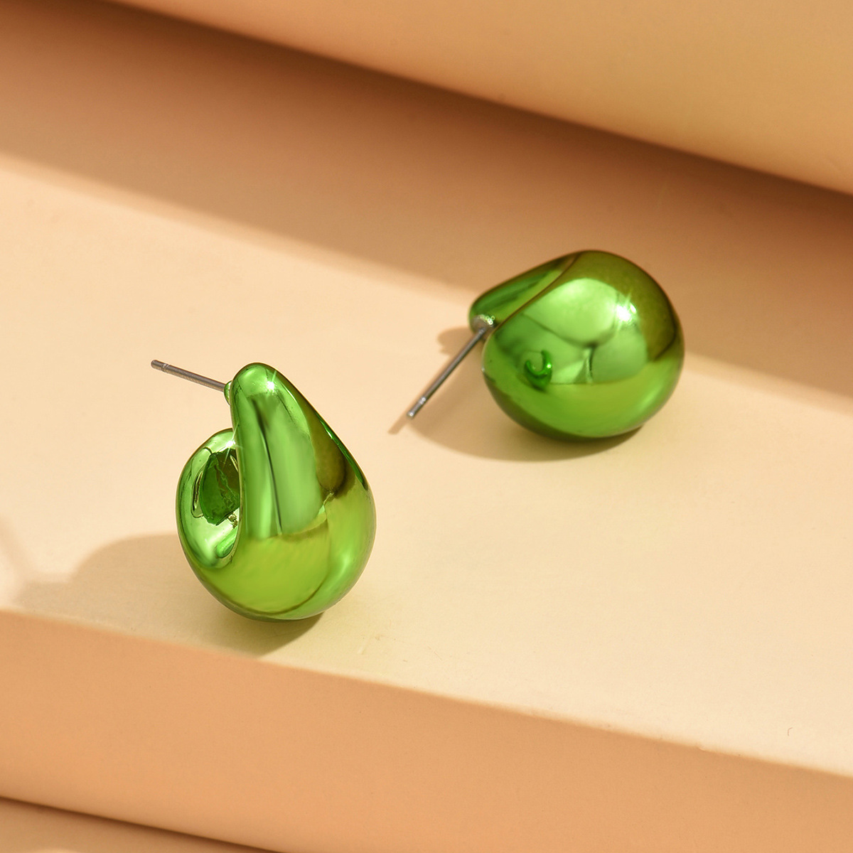 1 Pair Simple Style Classic Style Water Droplets Plating Arylic Ear Studs display picture 3