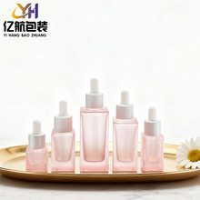 新款5ml/10ml/30ml/50ml方形厚底滴管原液精华油瓶小样分装玻璃瓶