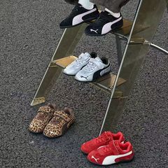 儿童德训鞋2025秋季新真皮百搭低帮复古休闲女童阿甘鞋男童运动鞋
