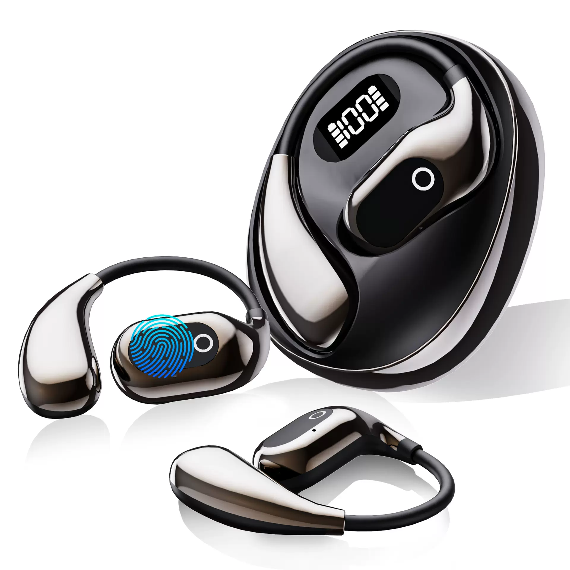 XG99新品OWS蓝牙耳机无线挂耳式数显立体声降噪 AI翻译跨境电商