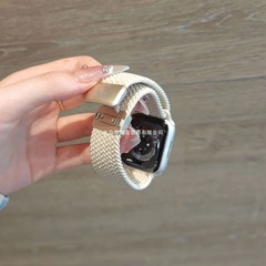 磁吸运动适用9苹果手表表带10猫8watch编织iwatchappleKT表带76
