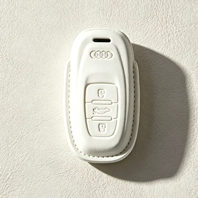 Car key bag A3 A5 Q3 Special Shell Holder - type-c-white-leather-case-separate-key-case