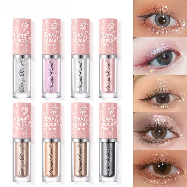 Cross-border a drop of tears liquid eye shadow Super Flash sequins sparkling lying silkworm pen brightening eye shadow liquid highlights