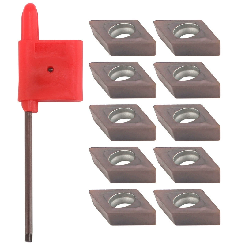 Трансграничный 10 штук DCMT0702 EM YBC205 лезвие с ЧПУ фиолетовый цвет с покрытием вспомогательный ключ