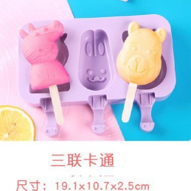 Creativo de dibujos animados DIY molde de helado de silicona casera modelo de hornear hogar molde de paleta molde de helado al por mayor