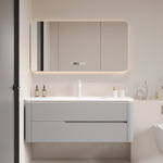 迪普瑞浴室柜组合一体盆橡木洗漱台洗手台奶油卫生间圆弧新款2025