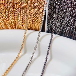 DIY accessories square pearl chain hip hop sweater chain European and American jewelry foreign trade hot collarbone loose chain handmade materials