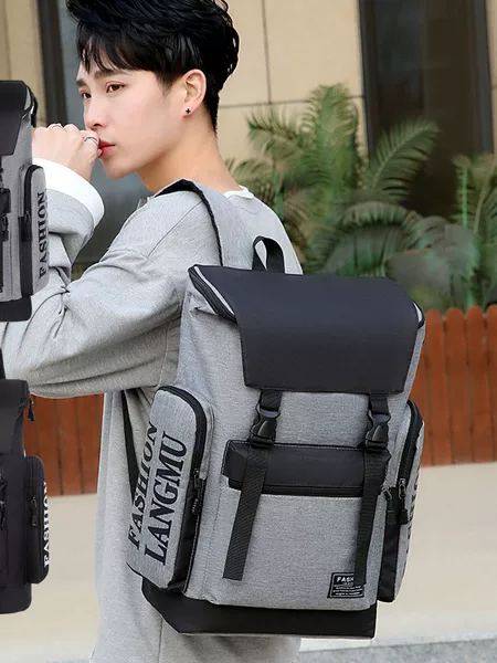Cross-Border Large-Capacity Backpack Computer Bag 2026 New Fashion Trendy Cool Backpack Student School Bag Casual Multi-Functional