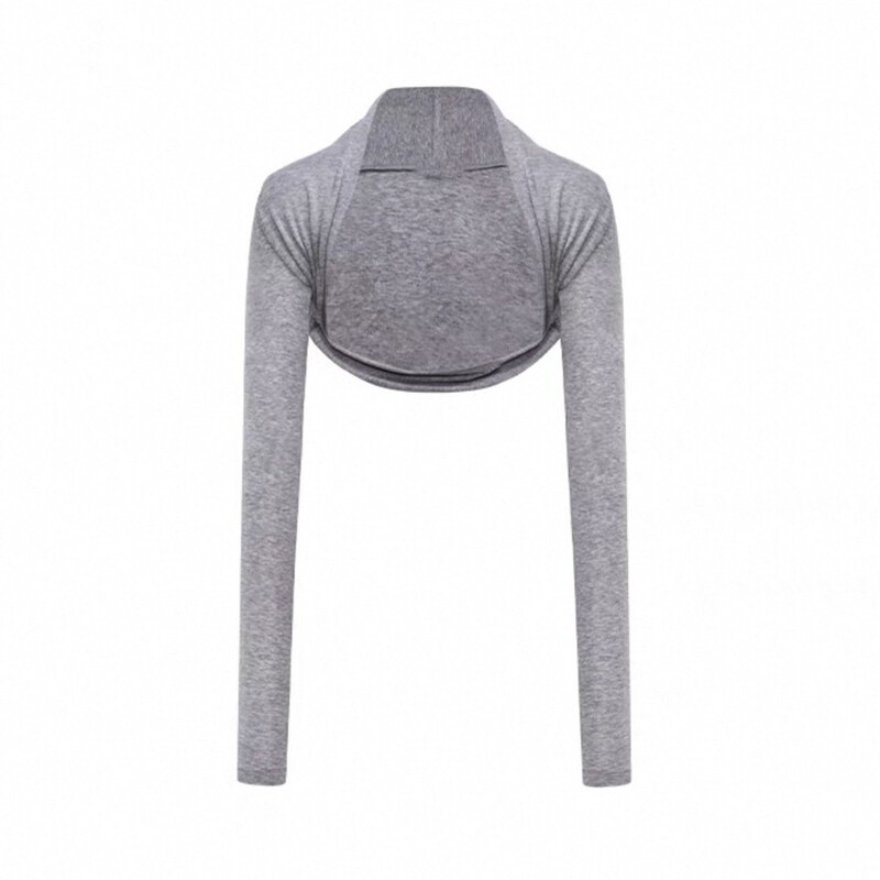 "Walking" Tencel Wool Slim-Fit Knitted Sleeve Small Cape Women's brown/Light Grey