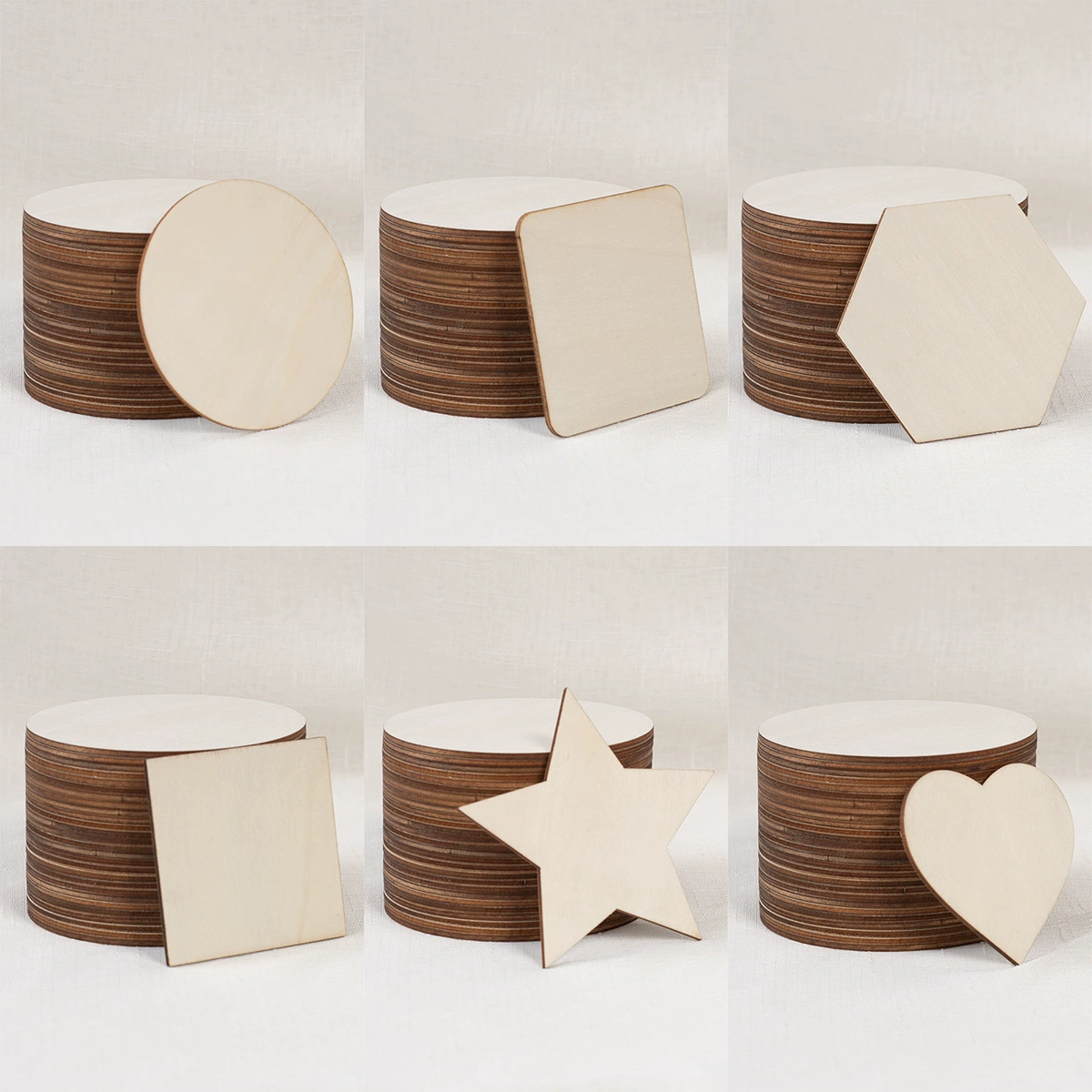 DIY лазерная резка декоративная деревянная щепка персиковое сердце тополь геометрическая деревянная щепа домашний декор деревянная щепа круглая древесная щепа