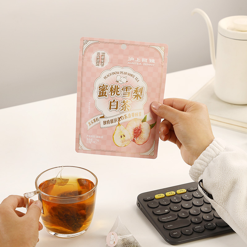 上海おばさん花と果実茶 水出し茶 ピーチと雪梨の白茶 ピーチと雪梨の白茶 アップルローズ紅茶|undefined