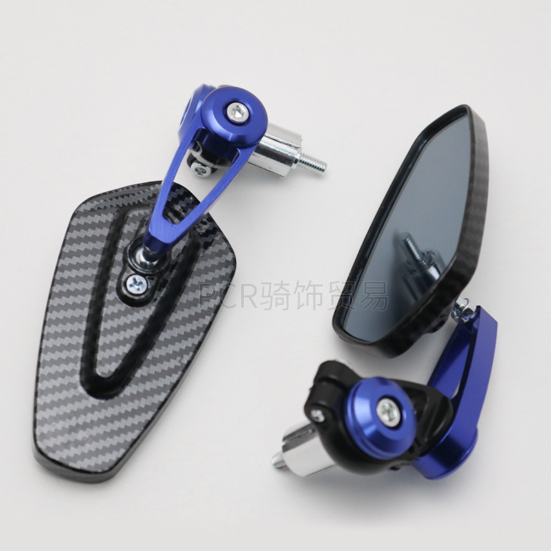 Cross-Border Hot-Selling Universal Rearview Mirror Motorcycle Accessories Motorcycle Calf Electric Vehicle Carbon Fiber Watermark Rearview Mirror