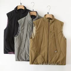 冬季男女同款户外跑步防泼水工装坎肩保暖宽松立领棉服休闲马甲潮