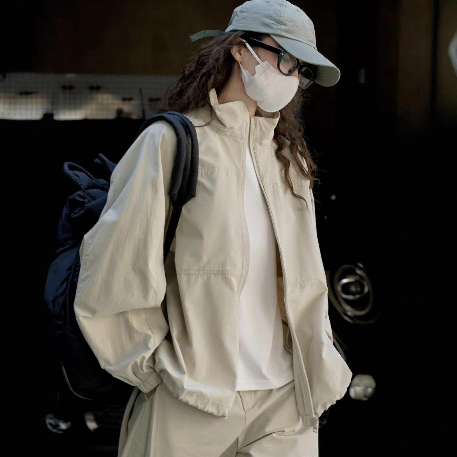 Xuman Spring/Summer New Japanese Style Outdoor Mountain Style Stand Collar Sports Jacket Loose Fit Slimming Casual Outerwear Women's