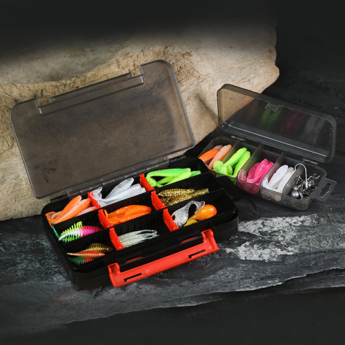 Weihe gun color box 75 pieces/35 pieces Luya bait set T tail root fishing micro object set Horse mouth sequin soft bait set