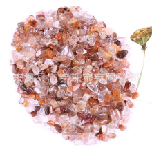 一斤天然发晶碎石copper rutilated铜发晶碎石鱼缸盆栽儿童淘矿石