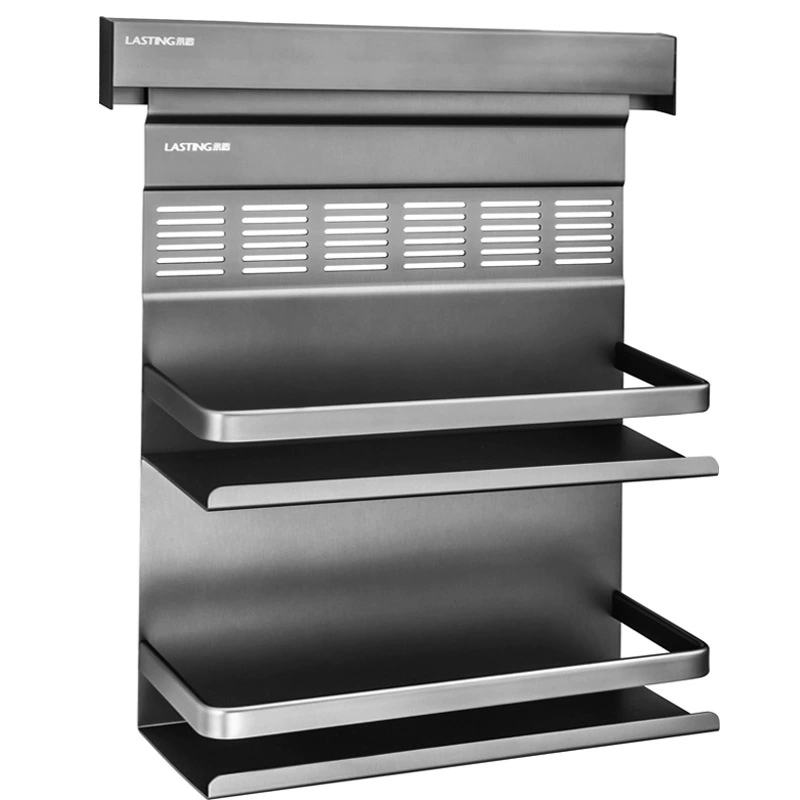 Yonghong manufacturing aluminum alloy detachable double layer spice rack with wall mounting rod