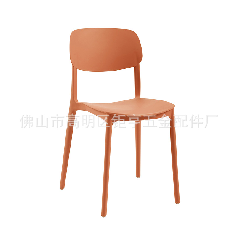 Silla de plástico para el hogar silla de ocio de PP gruesa restaurante postre tienda de té con leche silla de espera respaldo de taburete minimalista moderno