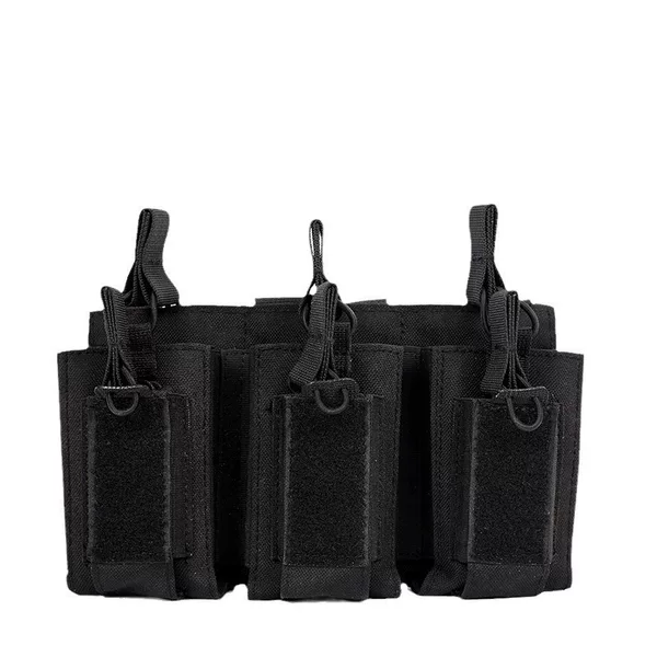 Mother-In-Law Triple Tool Bag, Quick-Release Tactical Accessory Bag, Molle Tactical Vest Hanging Bag, Outdoor Military Fan Tactical Bag