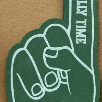 工厂定制高密度高回弹海绵手掌拉拉队彩色eva手指套手掌海绵印刷