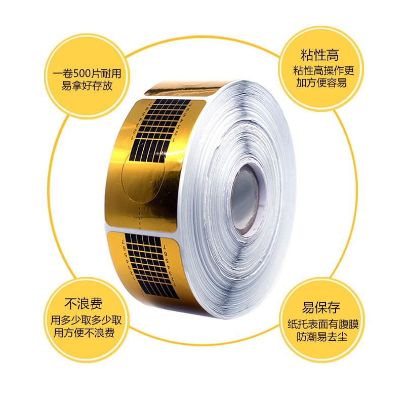 Herradura rectangular clavo papel titular herramienta de uñas fototerapia modelo extensión pegamento titular de papel titular de extensión de uñas 100 piezas