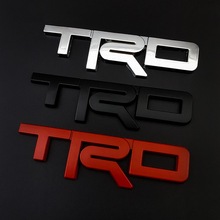 汽车改装3D立体金属贴标TRD车标后备箱尾标贴装饰贴划痕贴中网标