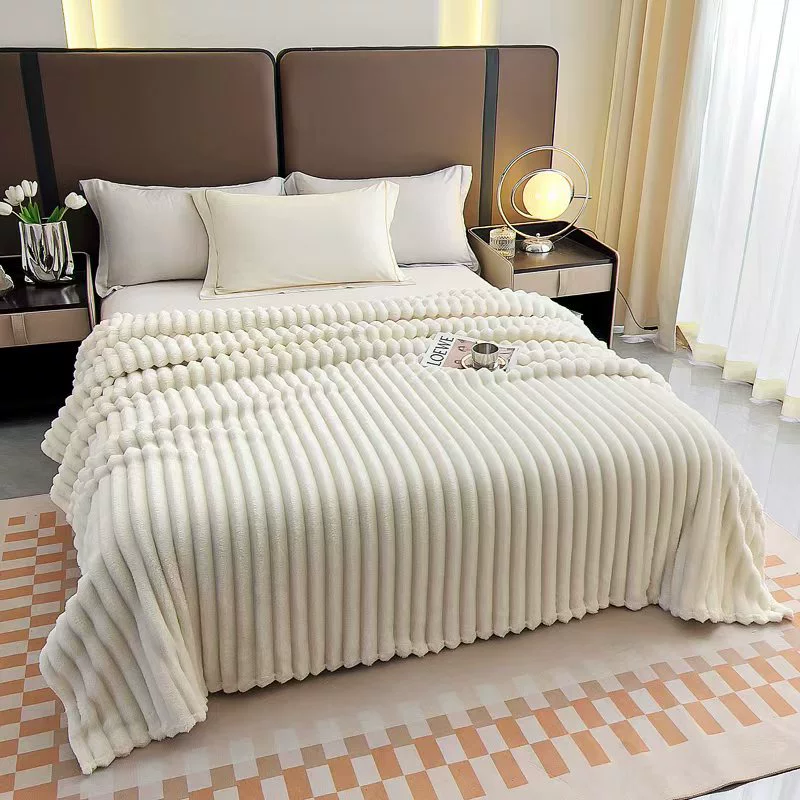 Flannel Double-Sided Duvet, Thickened Plush Throw, Multiple Sizes 70×100–200×230 cm
