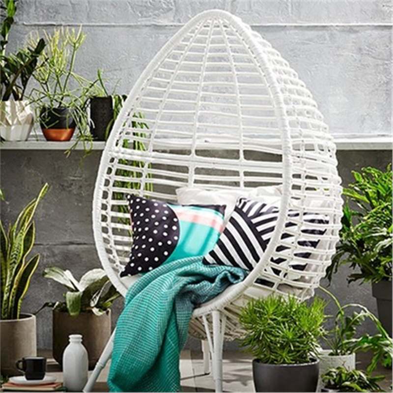 Silla de caña swinging popular en línea al aire libre, silla colgante de nido de pájaros, cama redonda interior y exterior, balcón de alojamiento residencial, lugar escénico, combinación de sofá perezoso