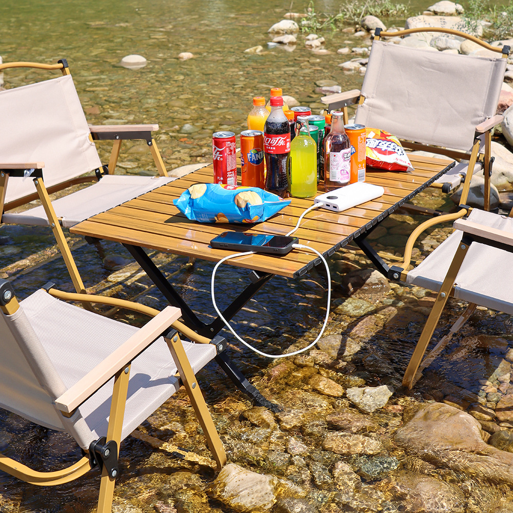 Silla Rudackmet silla plegable al aire libre mesa de camping de picnic pescar silla portátil con respaldo