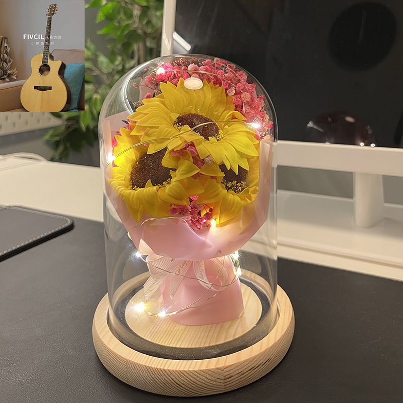 [인기추천] 차이지양 - 해바라기 3개 - 선물가방 + 축하카드 + 배터리 [완제품 발송]